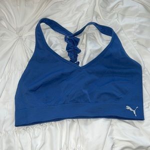 Blue sports bra